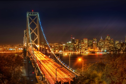 San Francisco Oakland Bay Bridge wallpaper 480x320