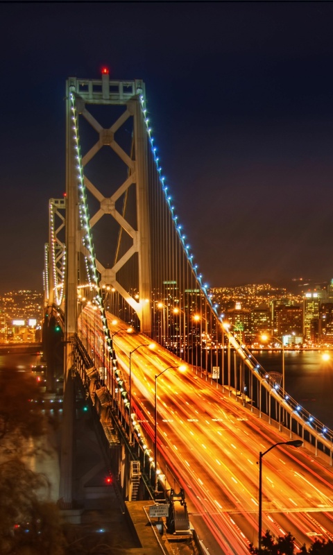 Das San Francisco Oakland Bay Bridge Wallpaper 480x800