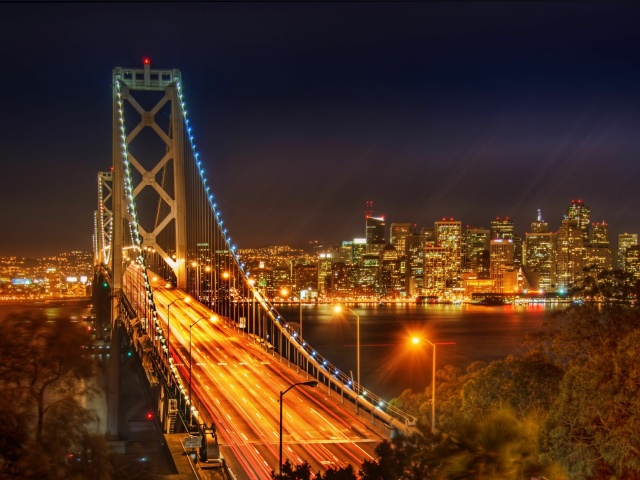 Das San Francisco Oakland Bay Bridge Wallpaper 640x480