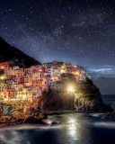 Night Italy Coast wallpaper 128x160