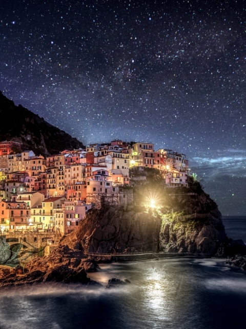 Screenshot №1 pro téma Night Italy Coast 480x640