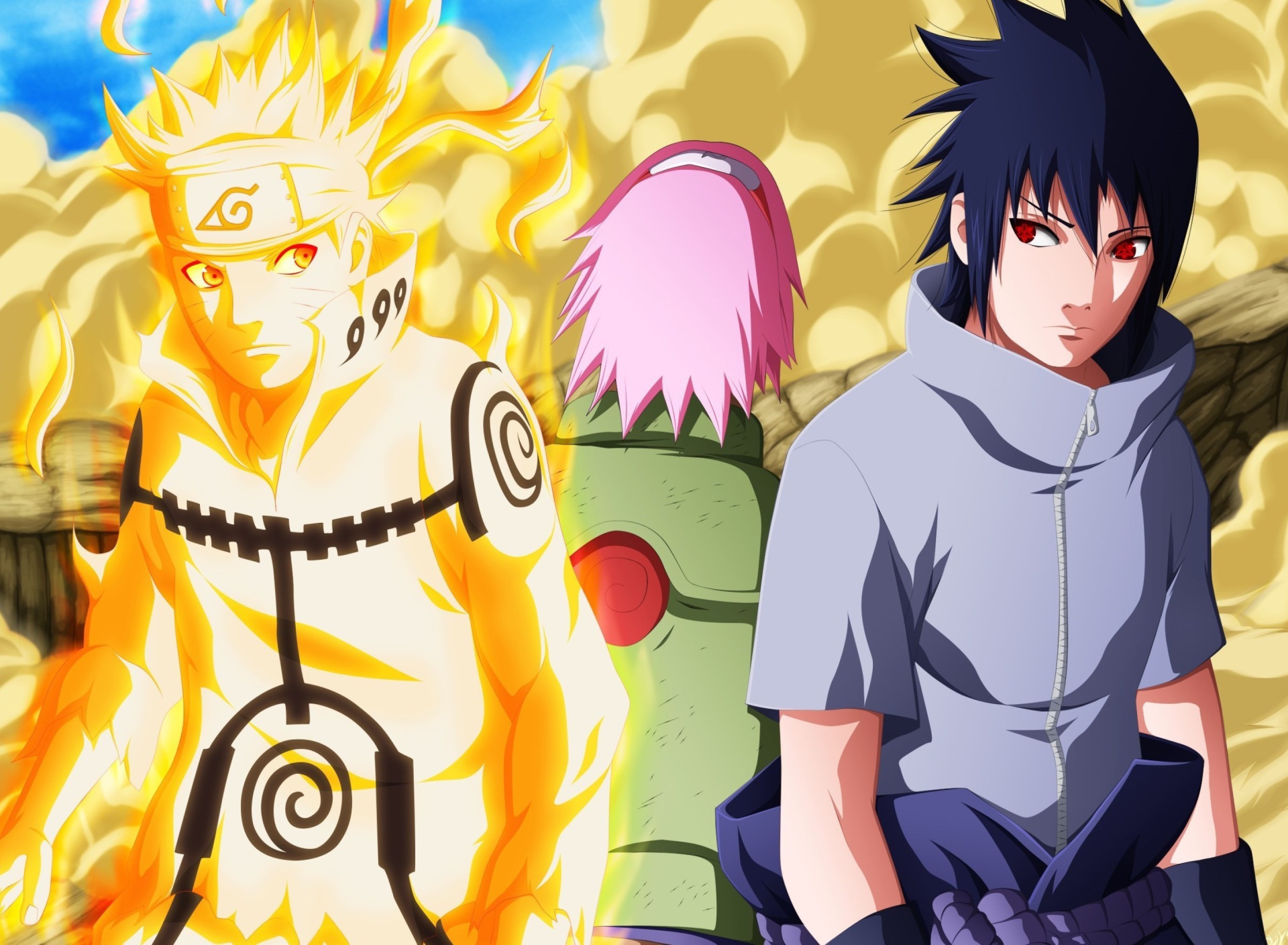 Screenshot №1 pro téma Uzumaki Naruto shippuden with Uchiha Sasuke 1920x1408