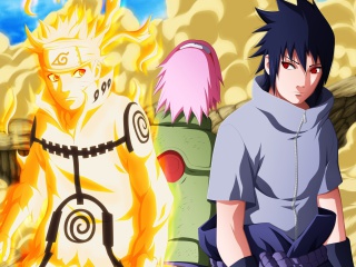 Uzumaki Naruto shippuden with Uchiha Sasuke screenshot #1 320x240
