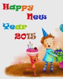 Обои Happy New Year Childhood 128x160