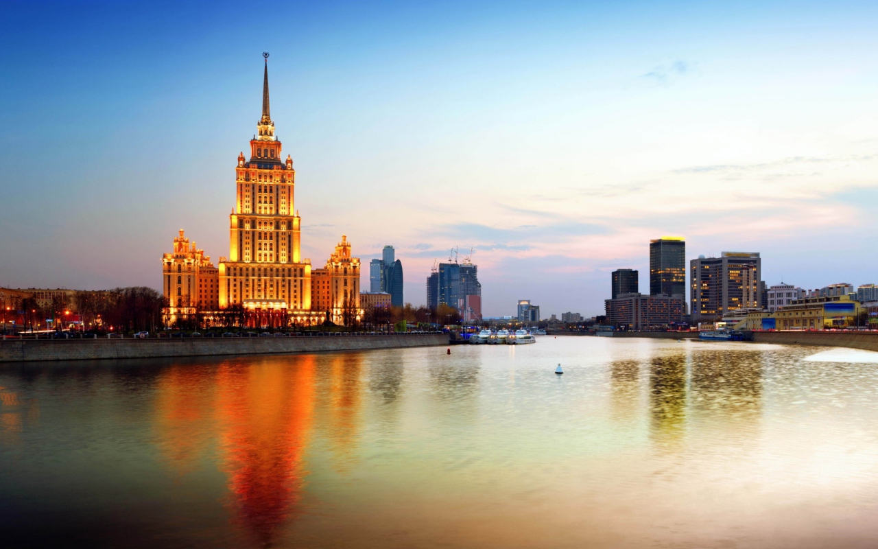 Beautiful Moscow City wallpaper 1280x800