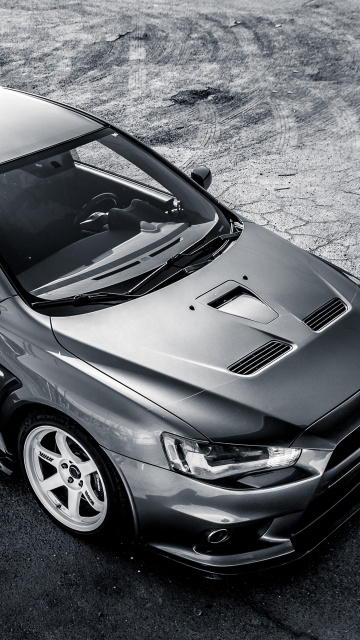 Das Mitsubishi Lancer Evolution Wallpaper 360x640