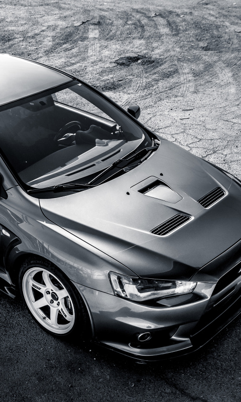 Das Mitsubishi Lancer Evolution Wallpaper 480x800