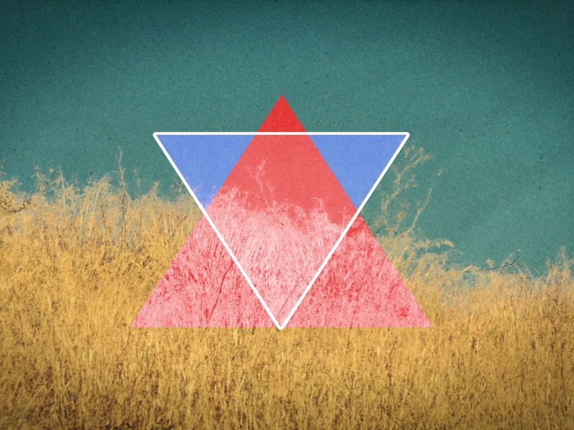 Обои Triangle in Grass 1152x864