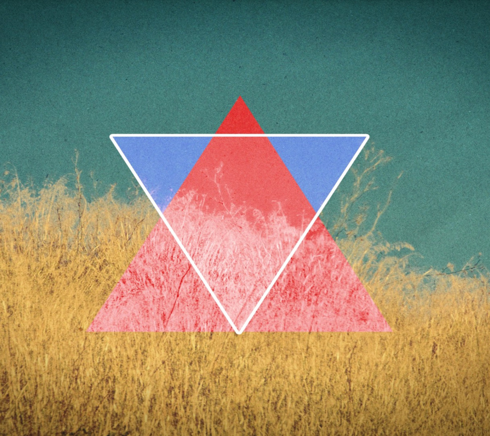 Das Triangle in Grass Wallpaper 960x854