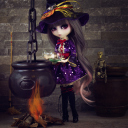 Fondo de pantalla Witch Doll 128x128