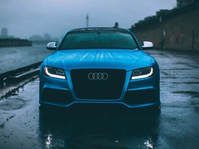 Audi S5 Car in Rain screenshot #1 640x480