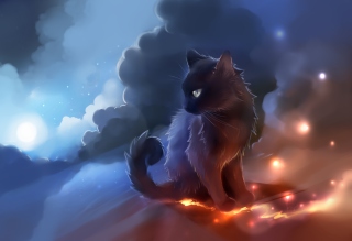Cat Painting - Obrázkek zdarma pro Desktop Netbook 1024x600