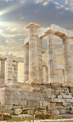 Screenshot №1 pro téma Poseidon Temple Sounion Greece 240x400