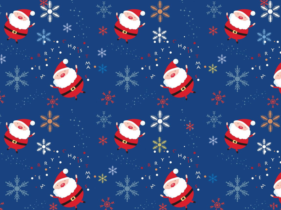 Screenshot №1 pro téma Santa Claus Pattern 1152x864