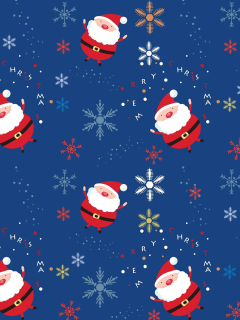 Screenshot №1 pro téma Santa Claus Pattern 240x320