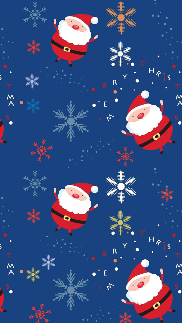 Sfondi Santa Claus Pattern 640x1136