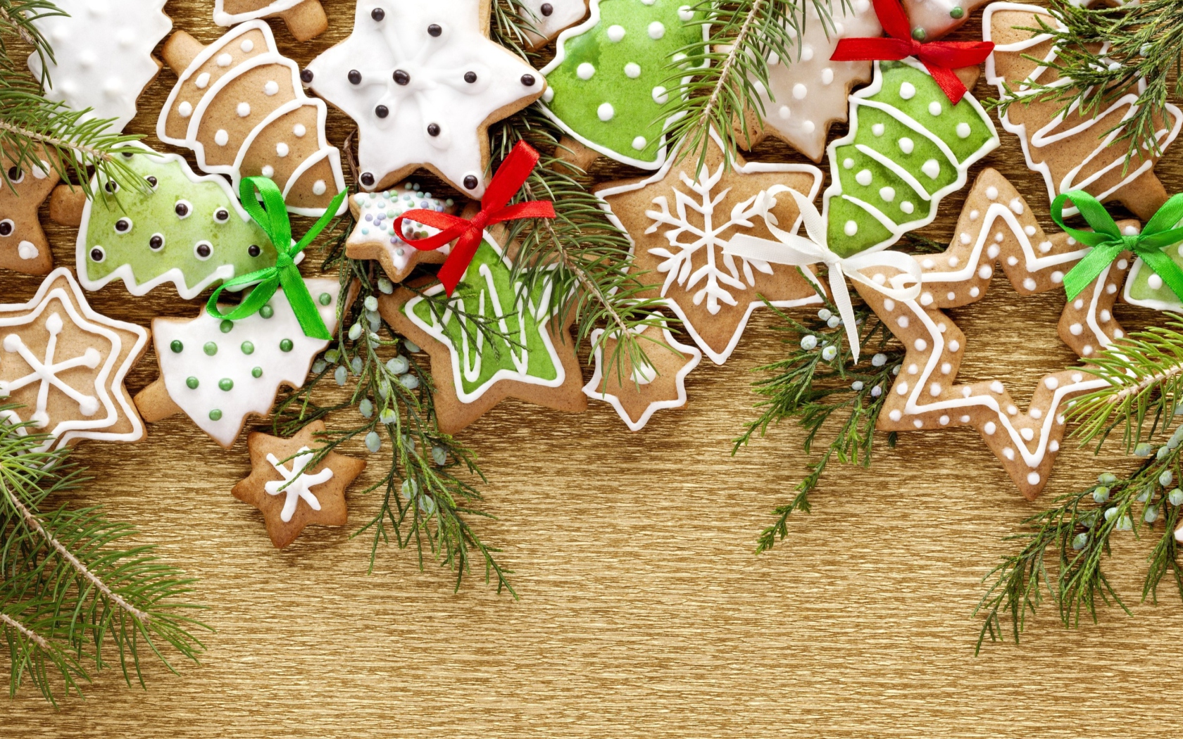 Das Christmas Cookies Wallpaper 1680x1050