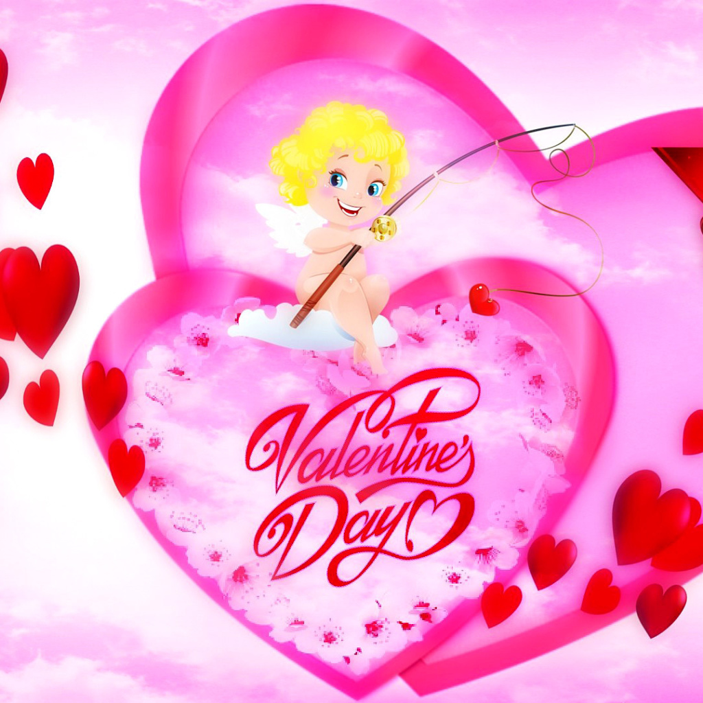 Das Valentines Day Angel Wallpaper 1024x1024