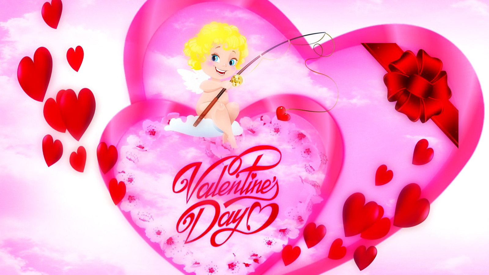 Fondo de pantalla Valentines Day Angel 1600x900