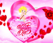 Fondo de pantalla Valentines Day Angel 176x144