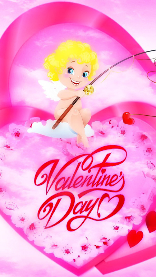 Fondo de pantalla Valentines Day Angel 640x1136