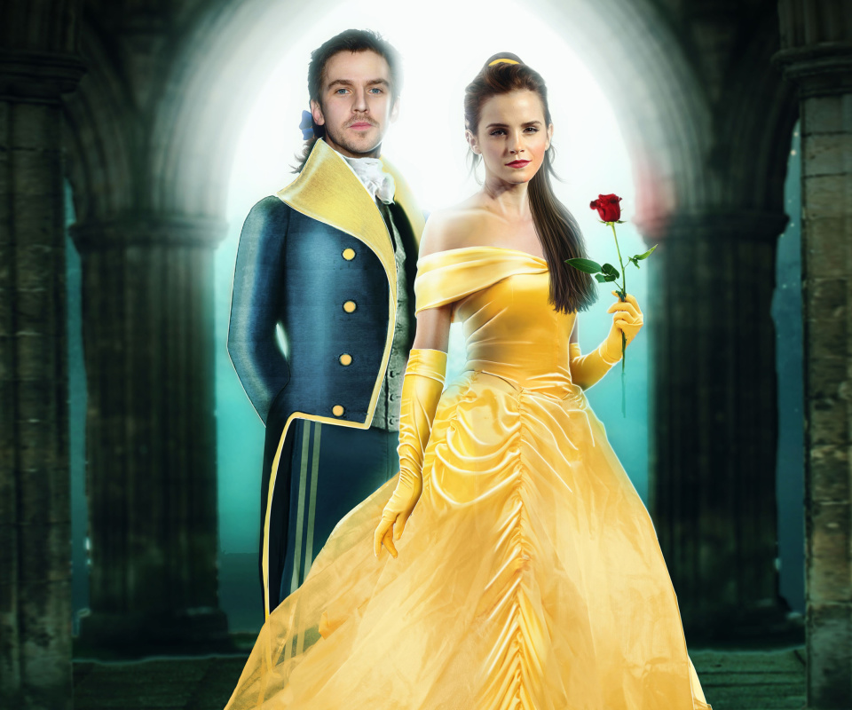 Fondo de pantalla Beauty and the Beast Dan Stevens, Emma Watson 960x800