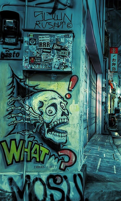 Das Street Graffiti Wallpaper 480x800