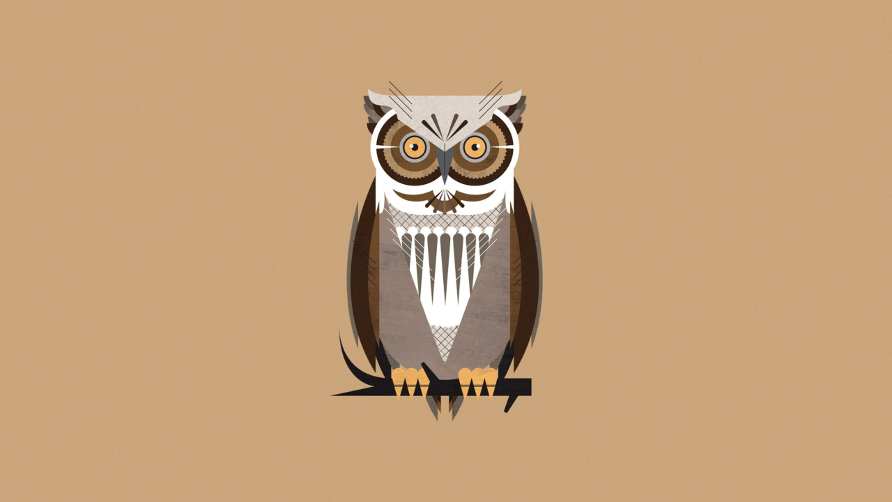 Обои Owl Illustration 1280x720