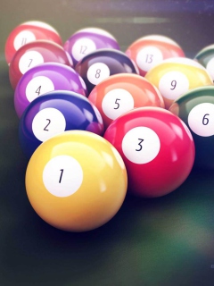 Fondo de pantalla Billiard Balls 240x320