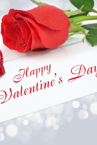 Das Valentines Day Greetings Card Wallpaper 320x480