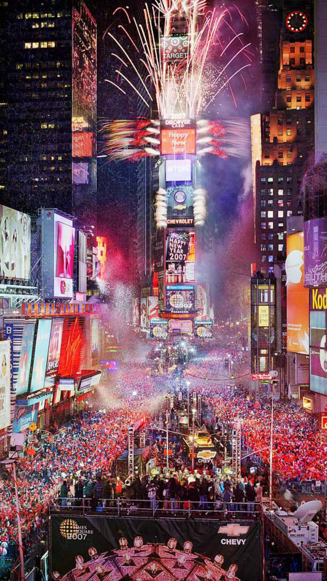 Sfondi New Year Eve On Times Square 1080x1920