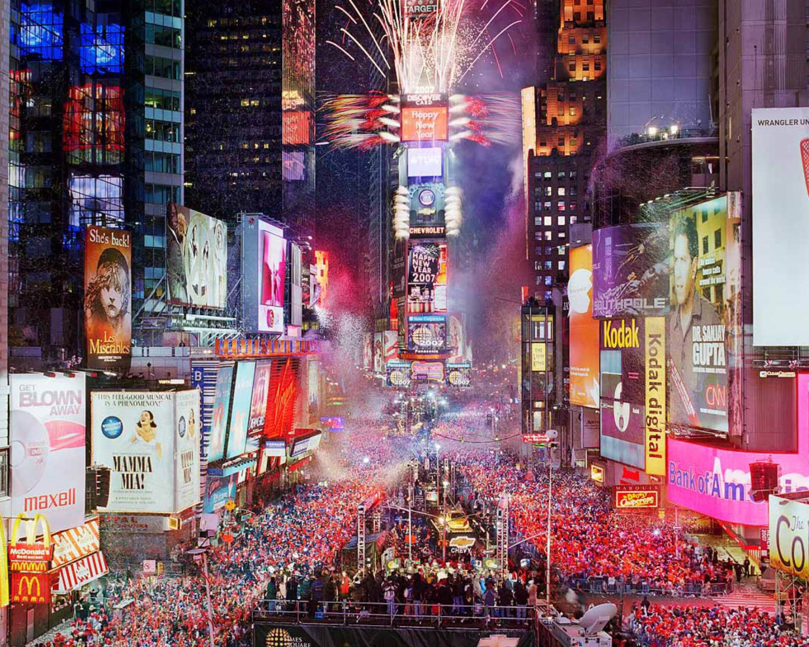 Fondo de pantalla New Year Eve On Times Square 1600x1280