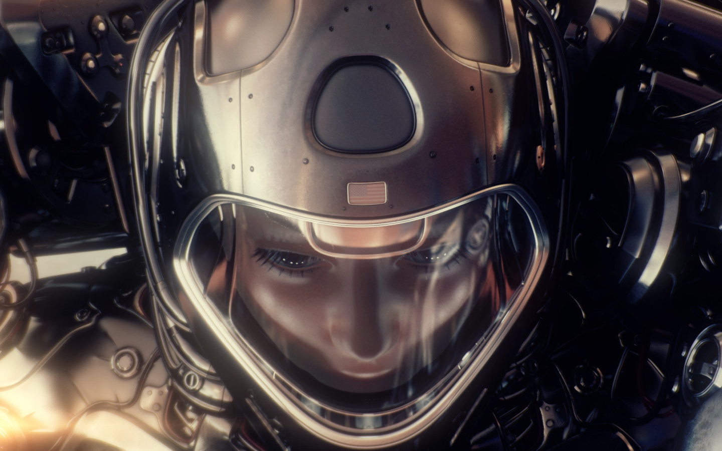 Das Astronaut in Space Suit Wallpaper 1440x900