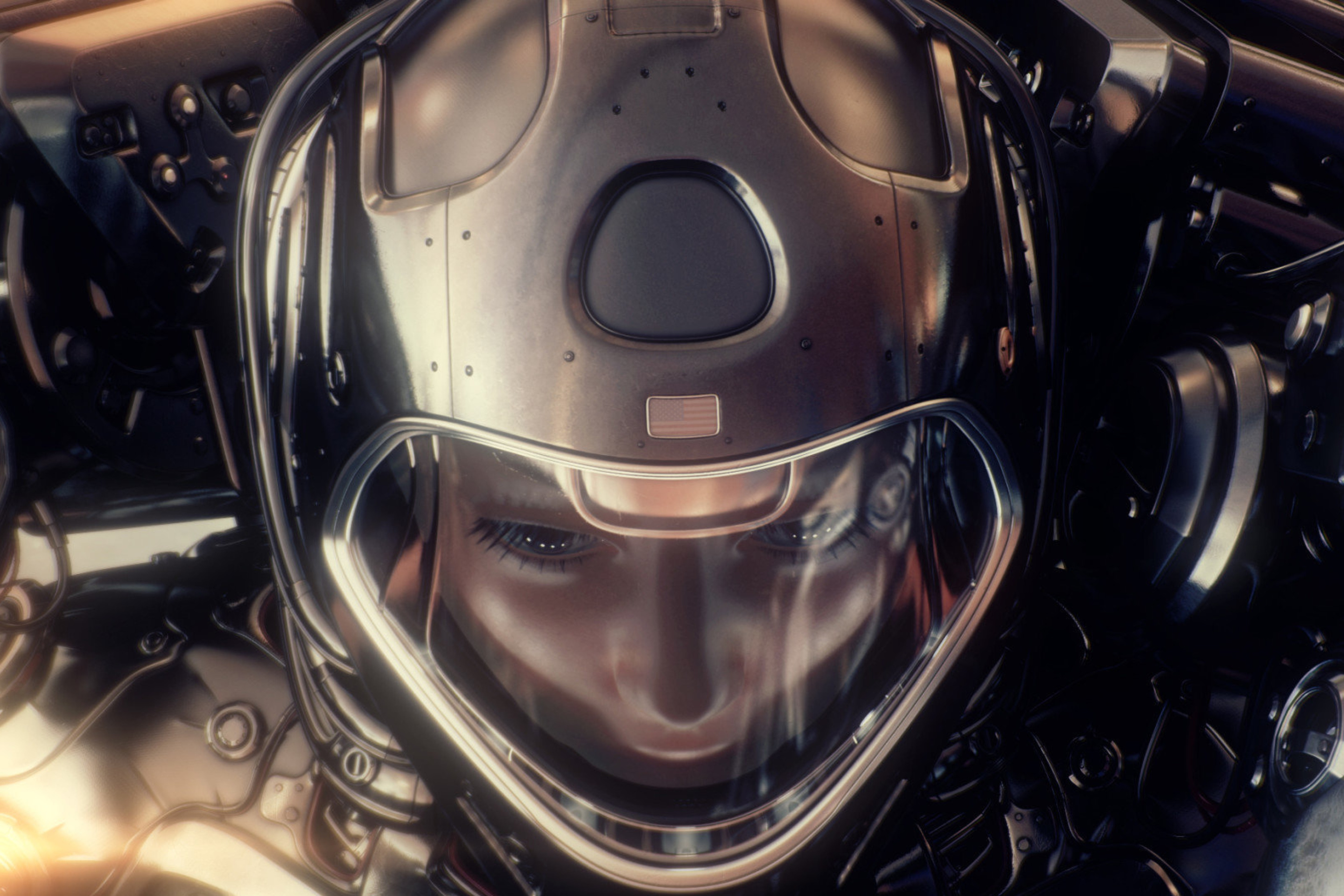 Das Astronaut in Space Suit Wallpaper 2880x1920