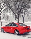 Das Audi A4 Red Wallpaper 128x160