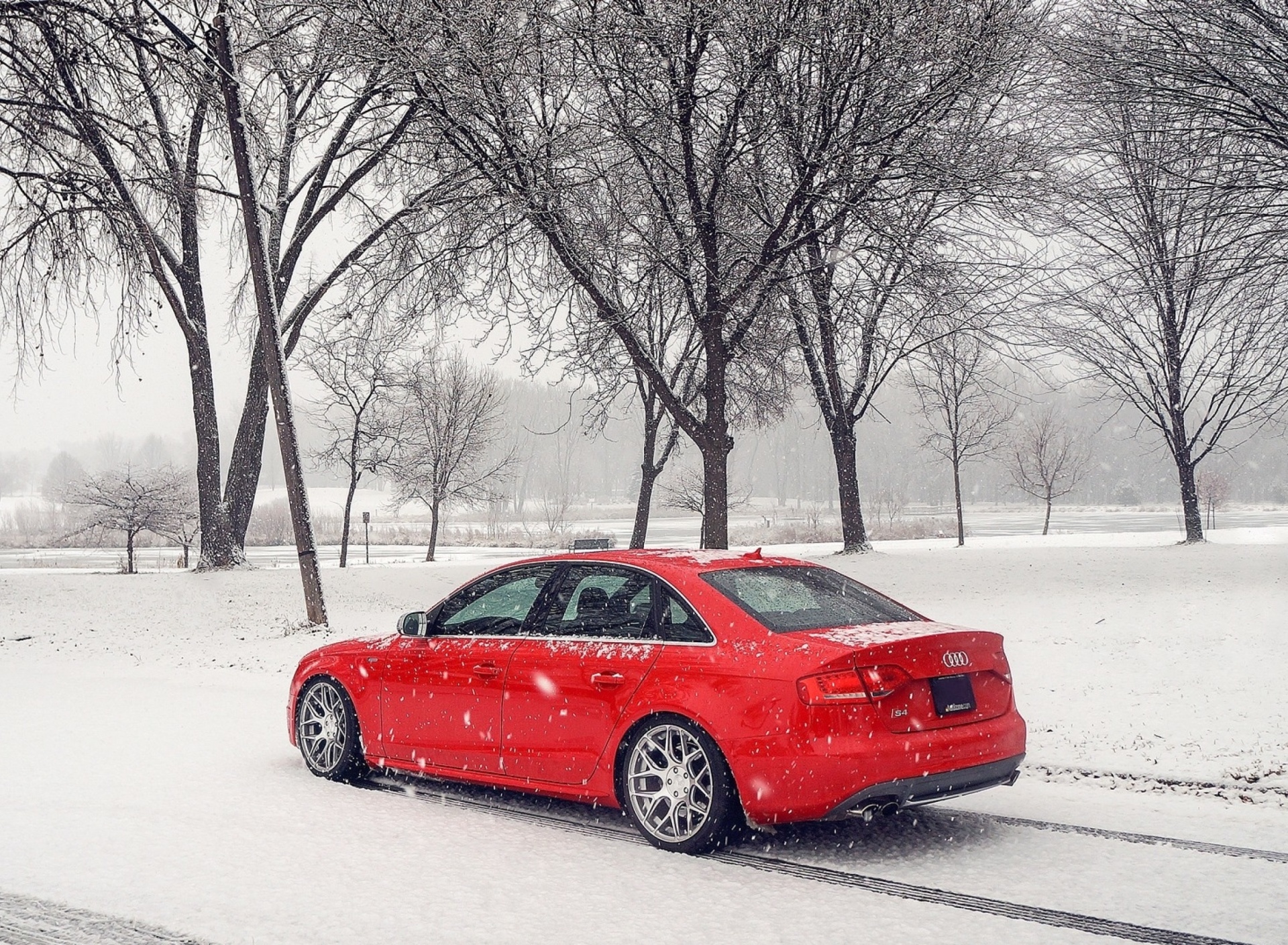 Audi A4 Red wallpaper 1920x1408