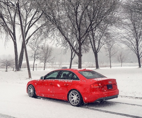 Audi A4 Red screenshot #1 480x400