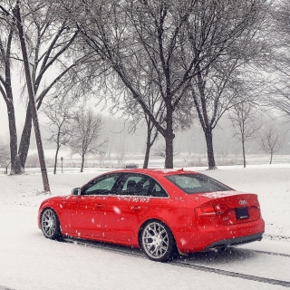 Audi A4 Red - Fondos de pantalla gratis para 2048x2048