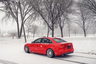 Audi A4 Red Picture for Android, iPhone and iPad