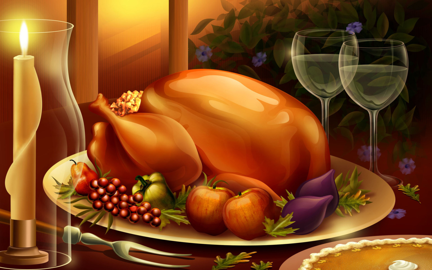 Screenshot №1 pro téma Thanksgiving Feast 1440x900