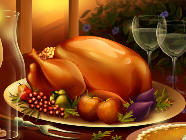 Thanksgiving Feast wallpaper 640x480
