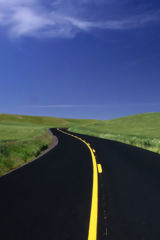 Road Landscape and Heaven screenshot #1 320x480