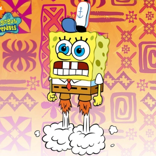 Spongebob Flying sfondi gratuiti per 1024x1024