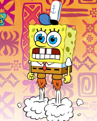 Spongebob Flying - Obrázkek zdarma pro 640x1136