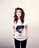 Brunette Model In Funky T-Shirst wallpaper 128x160