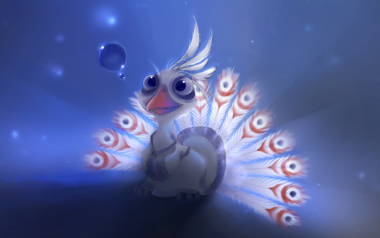 Das Cute Peacock Wallpaper 1280x800