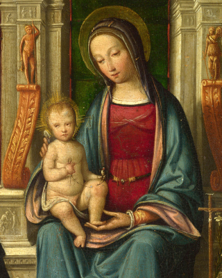 St Dominic and Rosary - Obrázkek zdarma pro 132x176