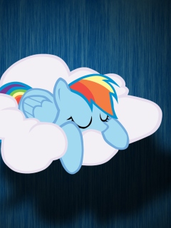 Fondo de pantalla My Little Pony, Rainbow Dash 240x320