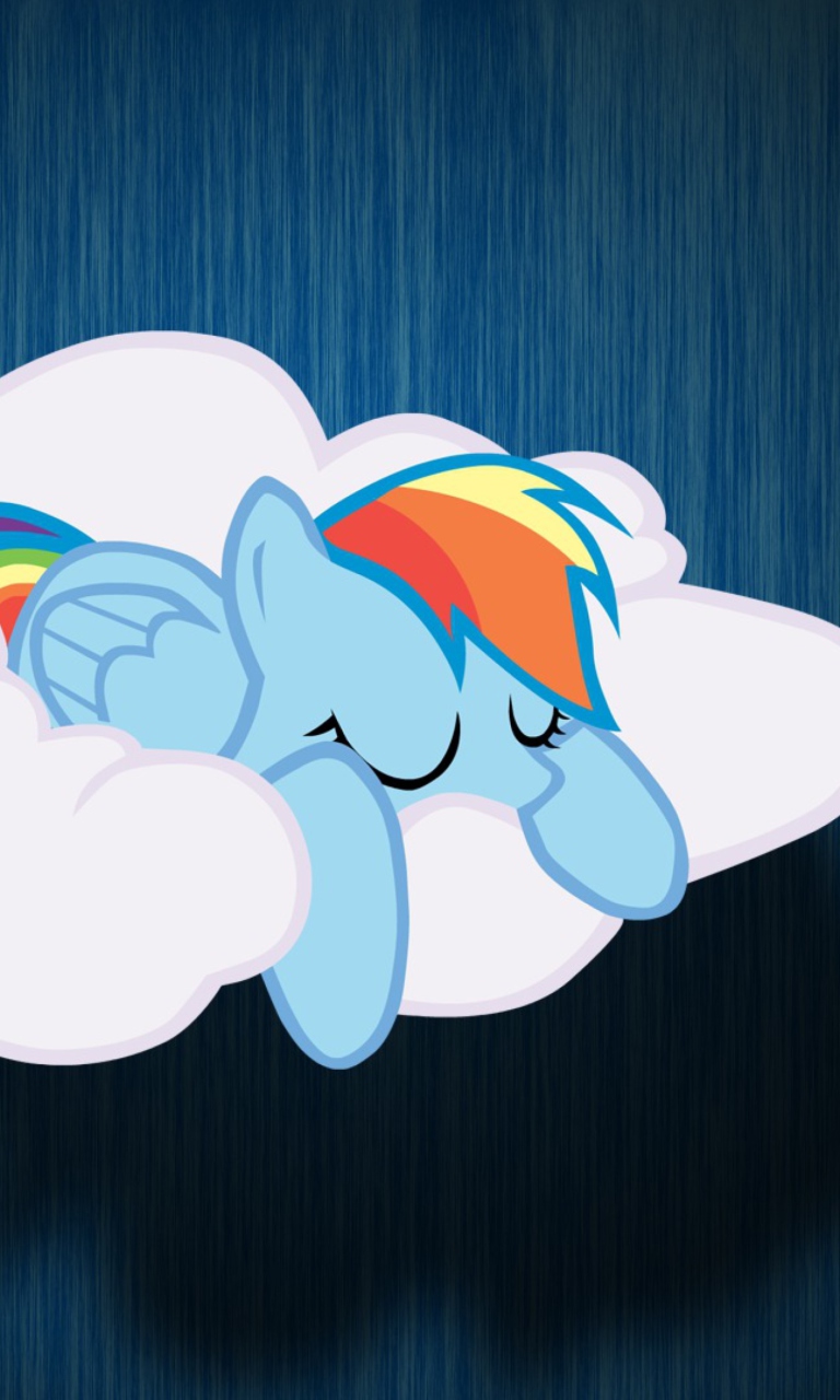 Fondo de pantalla My Little Pony, Rainbow Dash 768x1280