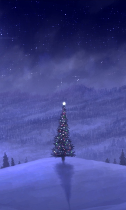 Das Christmas Tree Wallpaper 480x800